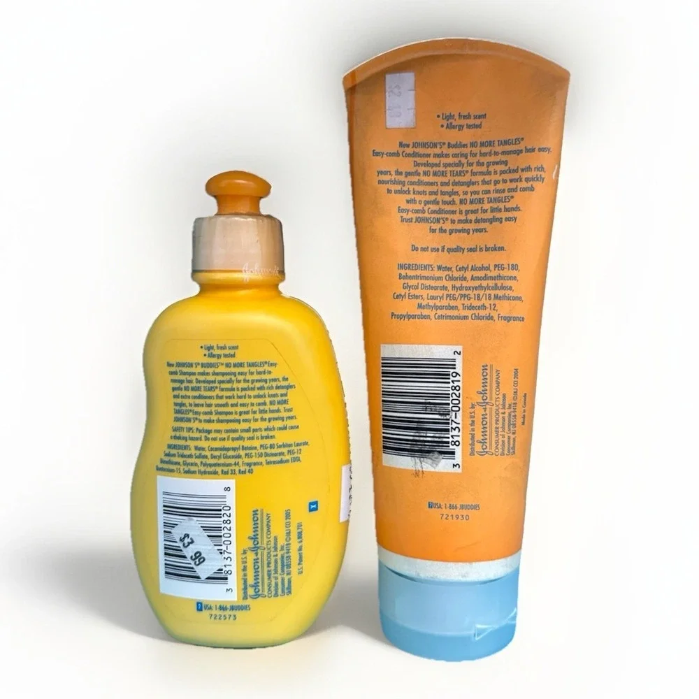 Johnson's Buddies No More Tangles Easy-comb‎ SHAMPOO and CONDITIONER Vintage